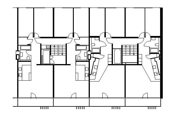Grundriss 1. - 8. Obergeschoss